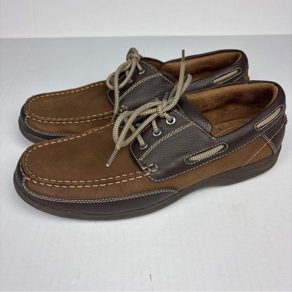 Florsheim Men Size 12 Loafers Shoes Lakeside Ox Moc Toe 13157-275 Stone Preppy
